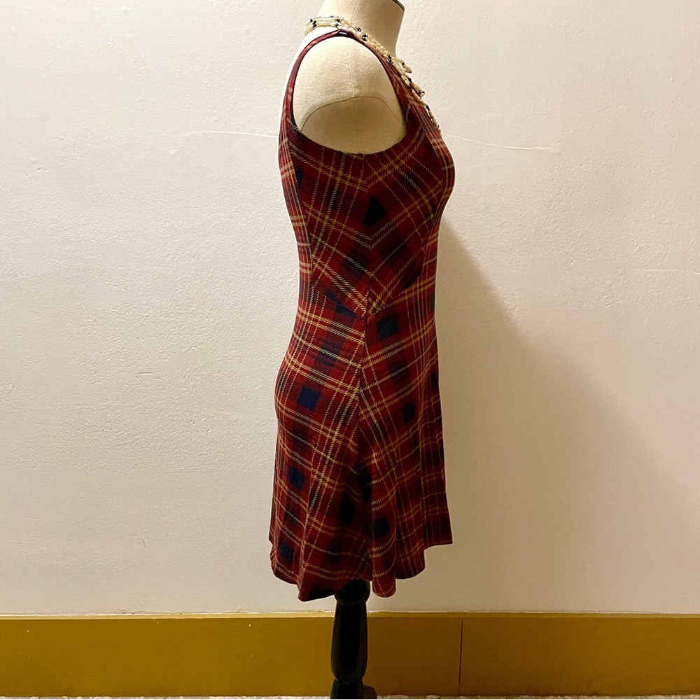 Element Red Plaid Sleeveless Mini Dress NWOT Size: Small - Picture 4 of 6